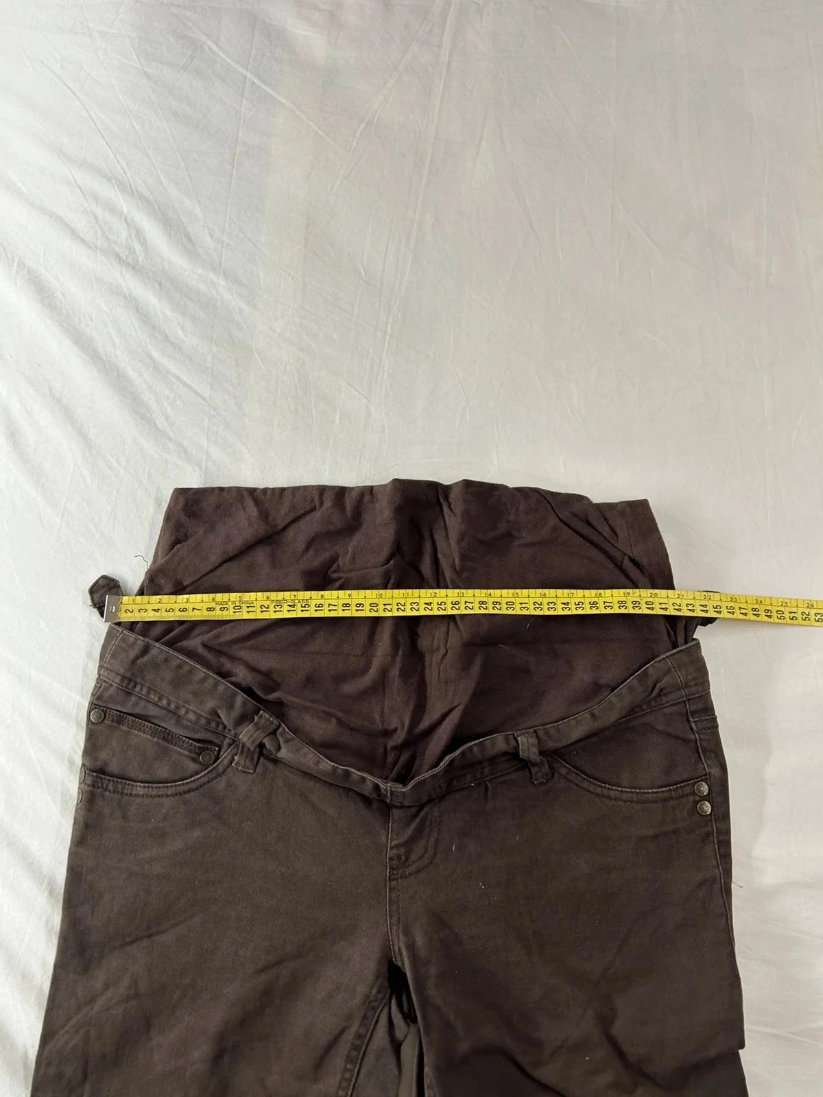 Vintage bruine zwangerschapsjeans – photo 5